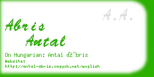 abris antal business card